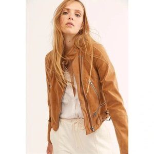 Cleo hooded vegan suede moto jacket new arrivals